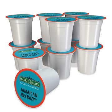 Market & Main OneCup Jamaican Me Crazy Coffee Pods, Compatible with Keurig, 12 Count, Brown