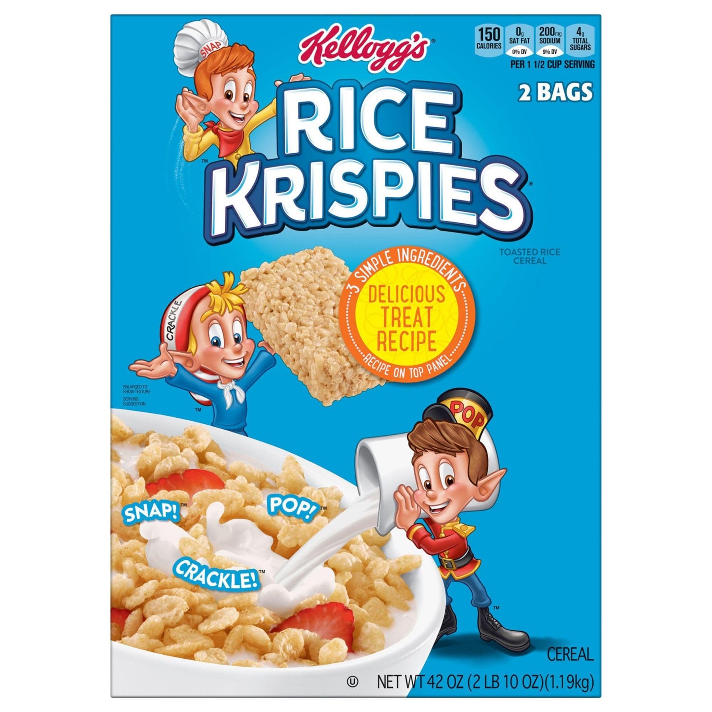Kellogg'S Rice Krispies Breakfast Cereal, 42 Oz.