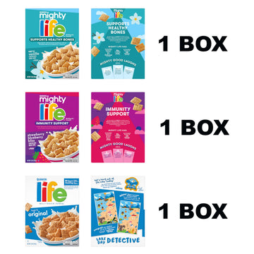Quaker Mighty Life Multigrain Breakfast Cereal, 3 Flavor Variety Pack (3 Pack)