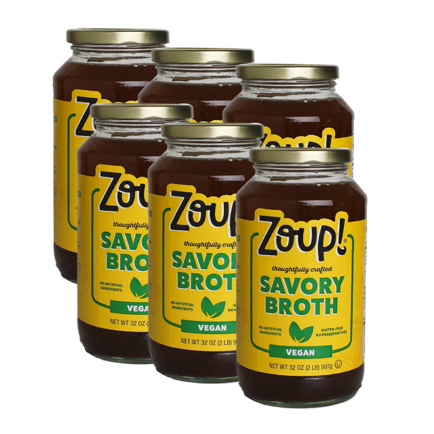Savory Broth by Zoup! Vegan, Gluten Free, Non GMO, Low Calories Veggie Broth - Great for Stock, Bouillon, Soup Base or in Gravy