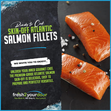 Fresh Atlantic Salmon Fillets, Best Premium Quality In The Us, Center Cut, Perfectly Trimmed, 25 X 6 Oz. (9.33 Lb.) - Kosher, Re