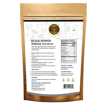 Spice Magic Whole Black Peppercorns - Premium Quality, Fresh & Bold Flavor, Non-Gmo, Perfect For Grinders & Cooking Indian Origi
