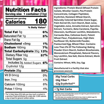 Bootylicious | High-Protein Muffin | 25g Protein, 7g Net Carbs, 2.32-2.75oz Cup, 12-Pack (Birthday Cake)