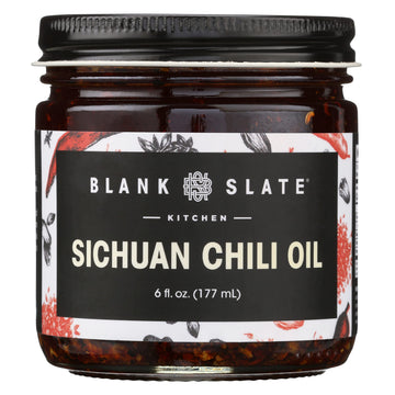 Blank Slate Kitchen Sichuan Chili Oil (6 Oz) | Gourmet Spicy Tingly Numbing Umami Hot Sauce | Authentic Chinese Mala | Vegan, Gluten-Free, Sugar-Free, Non-Gmo, No Msg