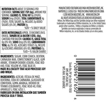 Wilton Christmas Nonpareils Sprinkles, 4.7 Oz