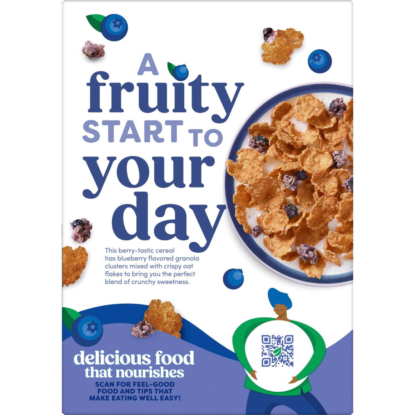 Kashi Breakfast Cereal Organic Whole Grain Blueberry Clusters 17.2oz Box (1 Box)