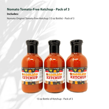 Nomato - 3 Pack of Original Tomato Free Ketchup Sauce (13 oz) - Tomato Free, Gluten Free, Nut Free and Dairy Free (Ketchup, 3 Pa