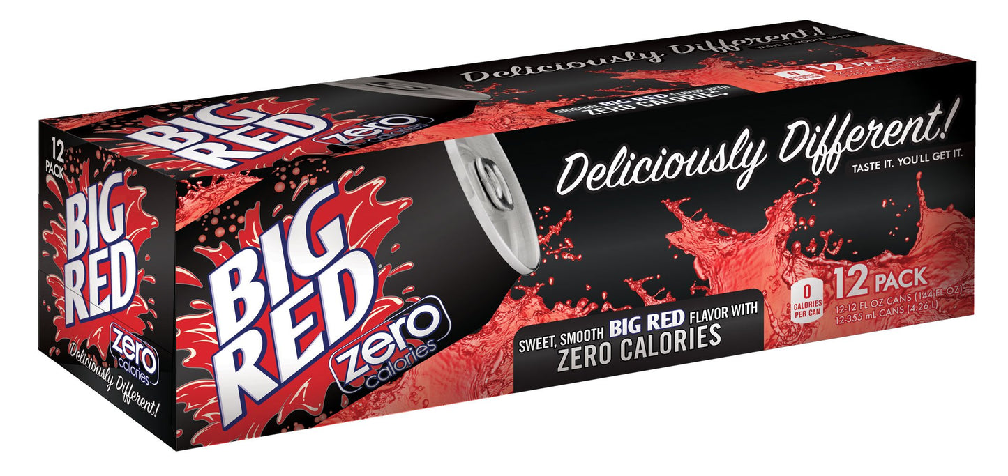 Big Red | Zero | Fridge Pack Cans | Zero Calories | 12 Fl. Oz (12 Count)