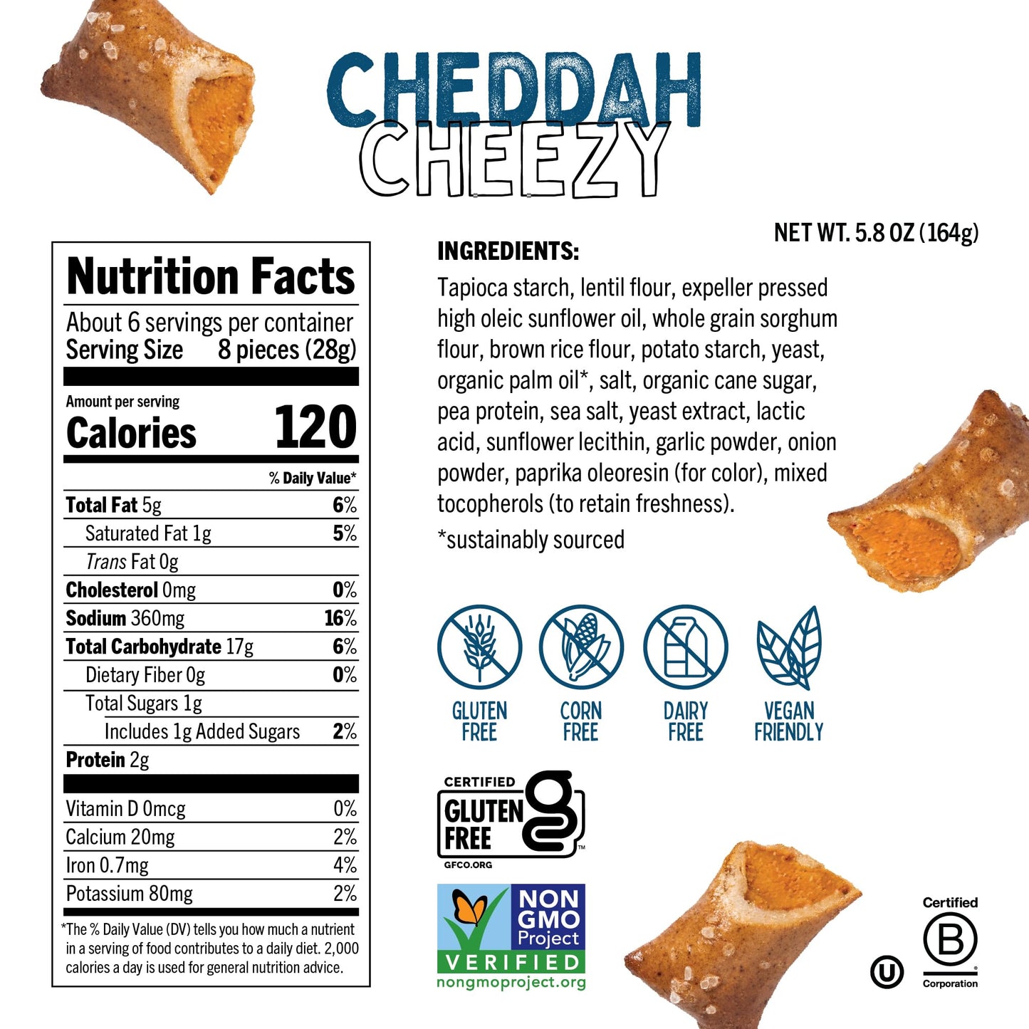 Quinn Cheddah Cheezy Filled Pretzel Nuggets - Made with Real Ingredients, Whole Grain Sorghum, Sea Salt, Vegan, Gluten Free, Dai