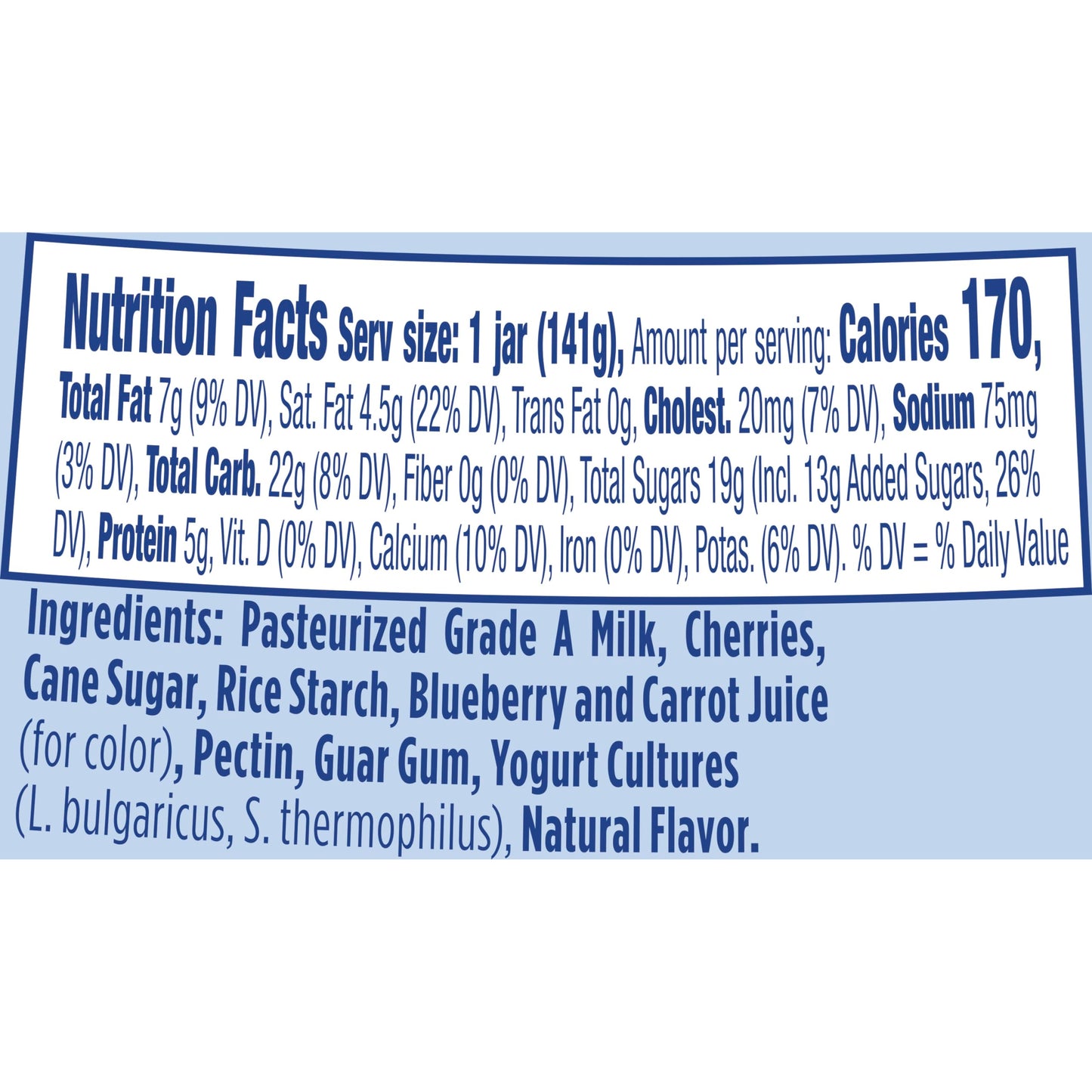 Oui by Yoplait French Style Black Cherry Whole Milk Yogurt, 5 OZ Jar