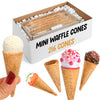 Mini Ice Cream Cones Bulk - 216 Mini Waffle Cones - Great For Cake Pops and More - Tiny Waffle Ice Cream Cones - Mini Sugar Cones Bulk - Mini Icecream Cones - Packed For Safe Delivery