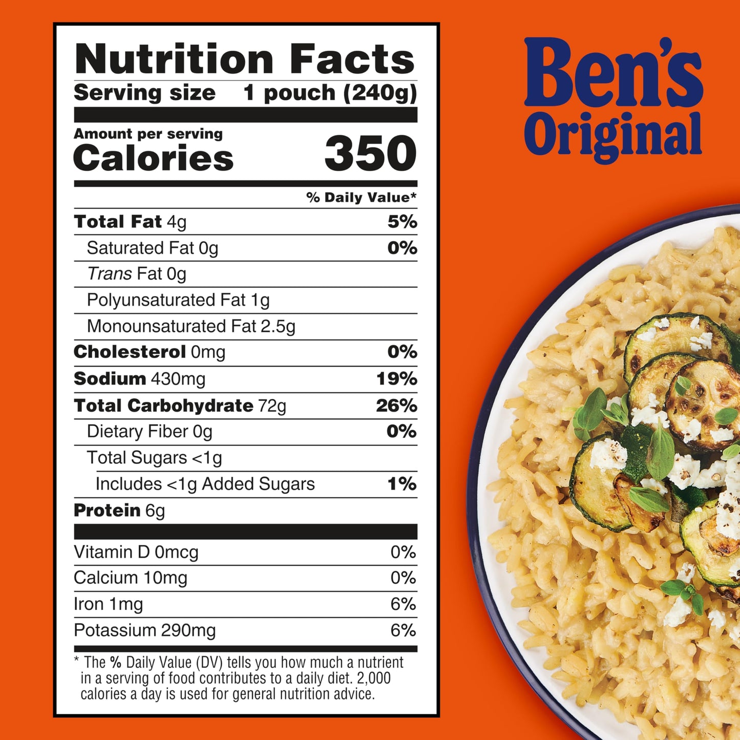 BENS ORIGINAL Risotto Roasted Garlic & Herb Flavored Rice, Easy Dinner Side, 8.5 oz Pouch