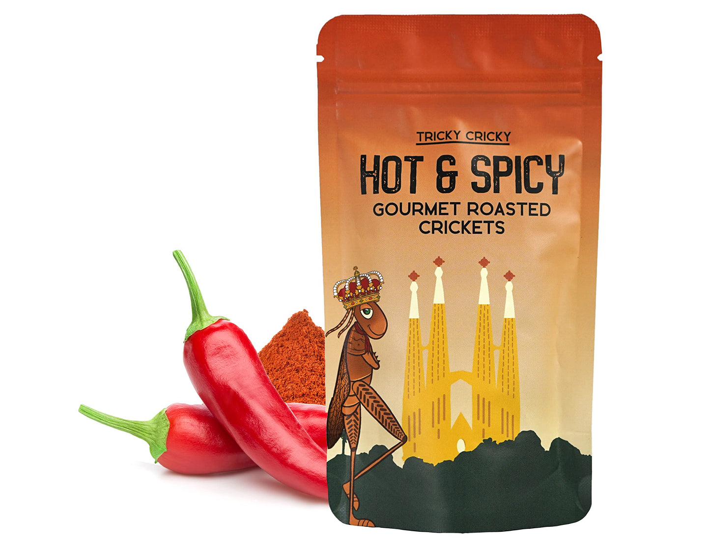 Tricky Cricky Edible Flavored Cricket Snacks for Humans - USA Grown - Unique & Healthy Gourmet Snacks for Adults - High Protein,