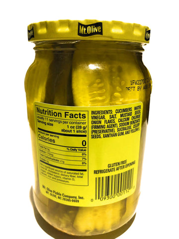 Mt. Olive Pickles - Bread & Butter Sandwich Stuffers Fresh Pack No Sugar Added 16 Oz Jar