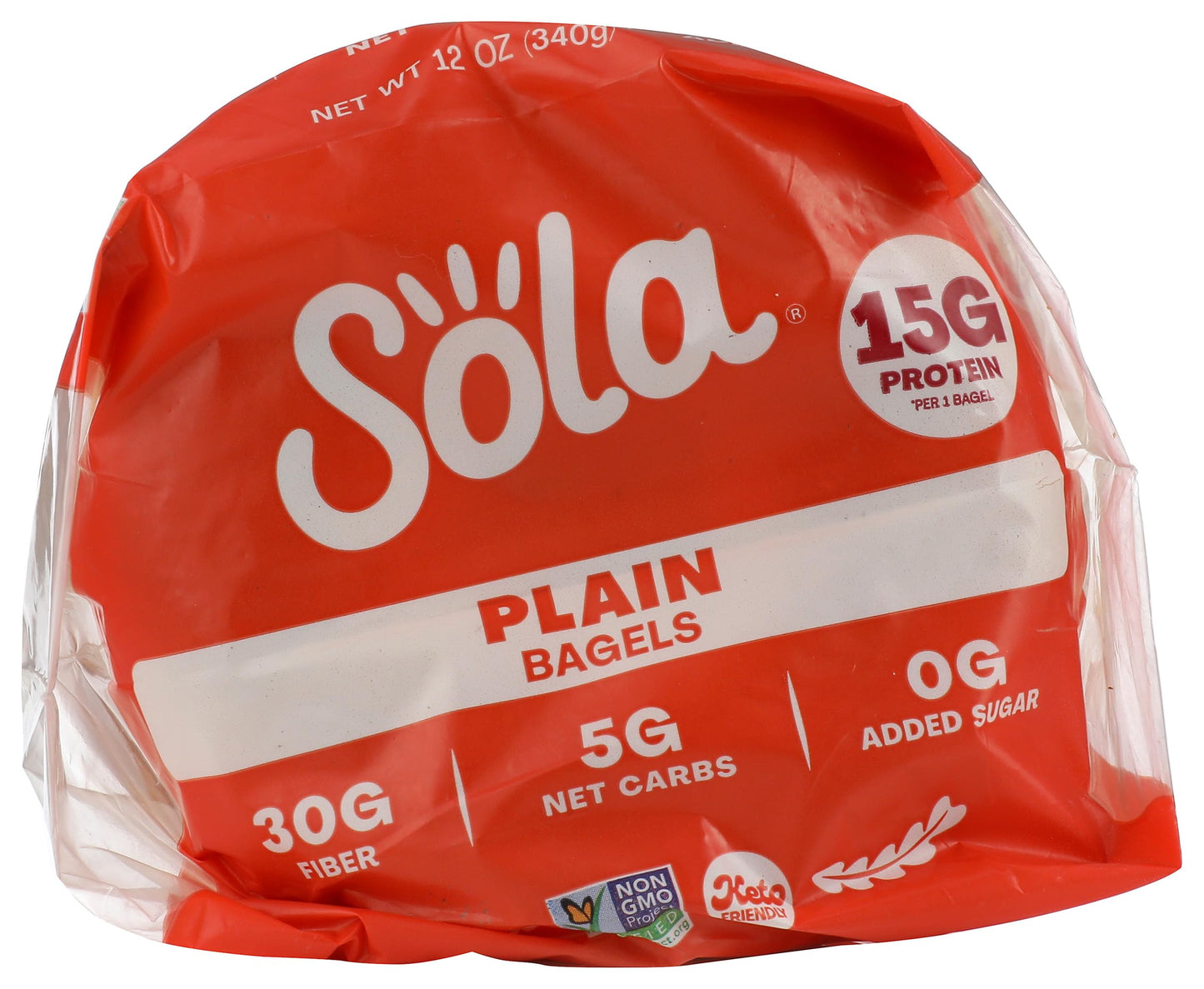 The Sola Company Plain Bagels, 12 OZ