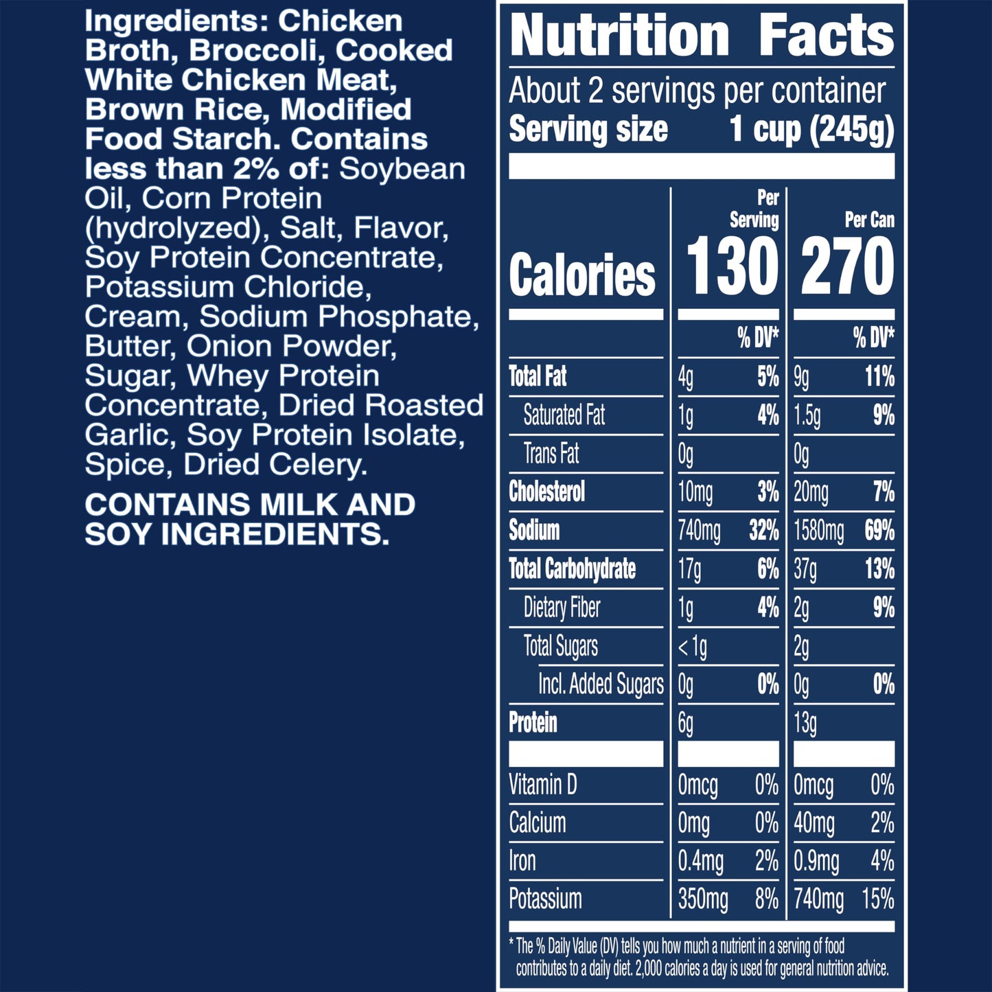 Progresso Rich & Hearty, Creamy Chicken & Broccoli Canned Soup, Gluten Free, 18.5 oz. (Pack of 12)