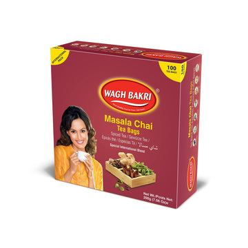 Wagh Bakri Masala Chai Tea 100 Bags Celebration Offer With 25 Green Tea Bags Free
