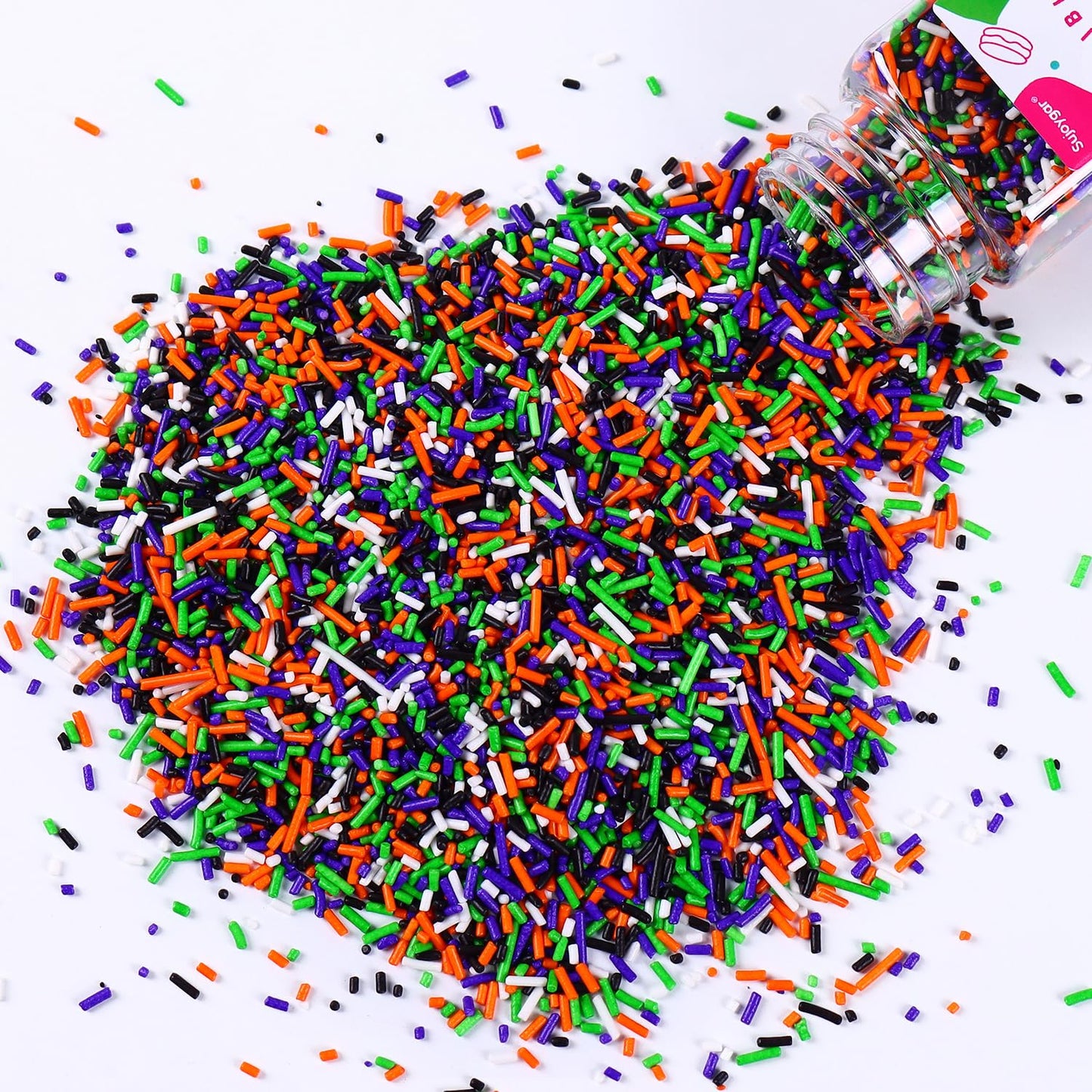 Halloween Sprinkles for Cake Decorating, 3.52oz Edible Halloween Jimmies Sprinkles for Cupcake Toppers Baking Cookie Ice Cream D