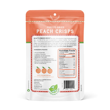 Natures Turn Freeze-Dried Fruit Snacks, Peach Crisps, Pack Of 2 (1.2 Oz Each)