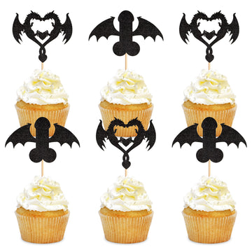 Ercadio 24 Pack Dragon Love Cupcake Toppers Dragon Heart Tcake Picks Dinosaur Cupcake Topper Dragon Cupcake Toppers Picks For Dr