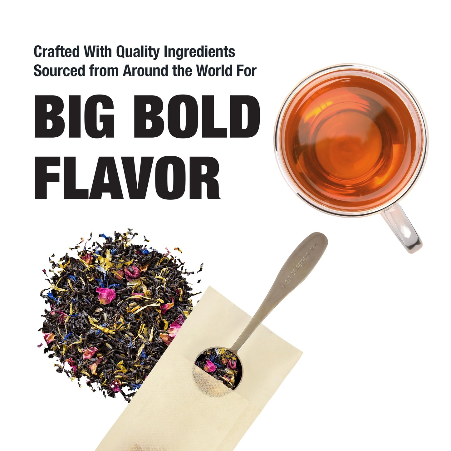 Tiesta Tea - Victorian Earl Grey | Loose Leaf | Floral Earl Grey Black Tea | Premium Blend | High Caffeinated Black | Make Hot Or Iced Brews Up To 25 Cups | 1.8 Ounce Resealable Pouch