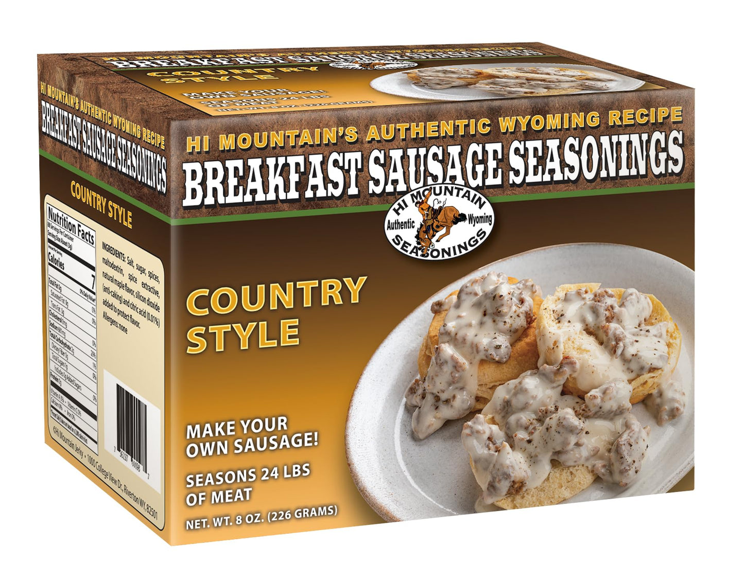 Hi Mountain Seasonings - Country Style Breakfast Sausage Seasoning Mix ǀ Seasons 24 Lbs Of Meat