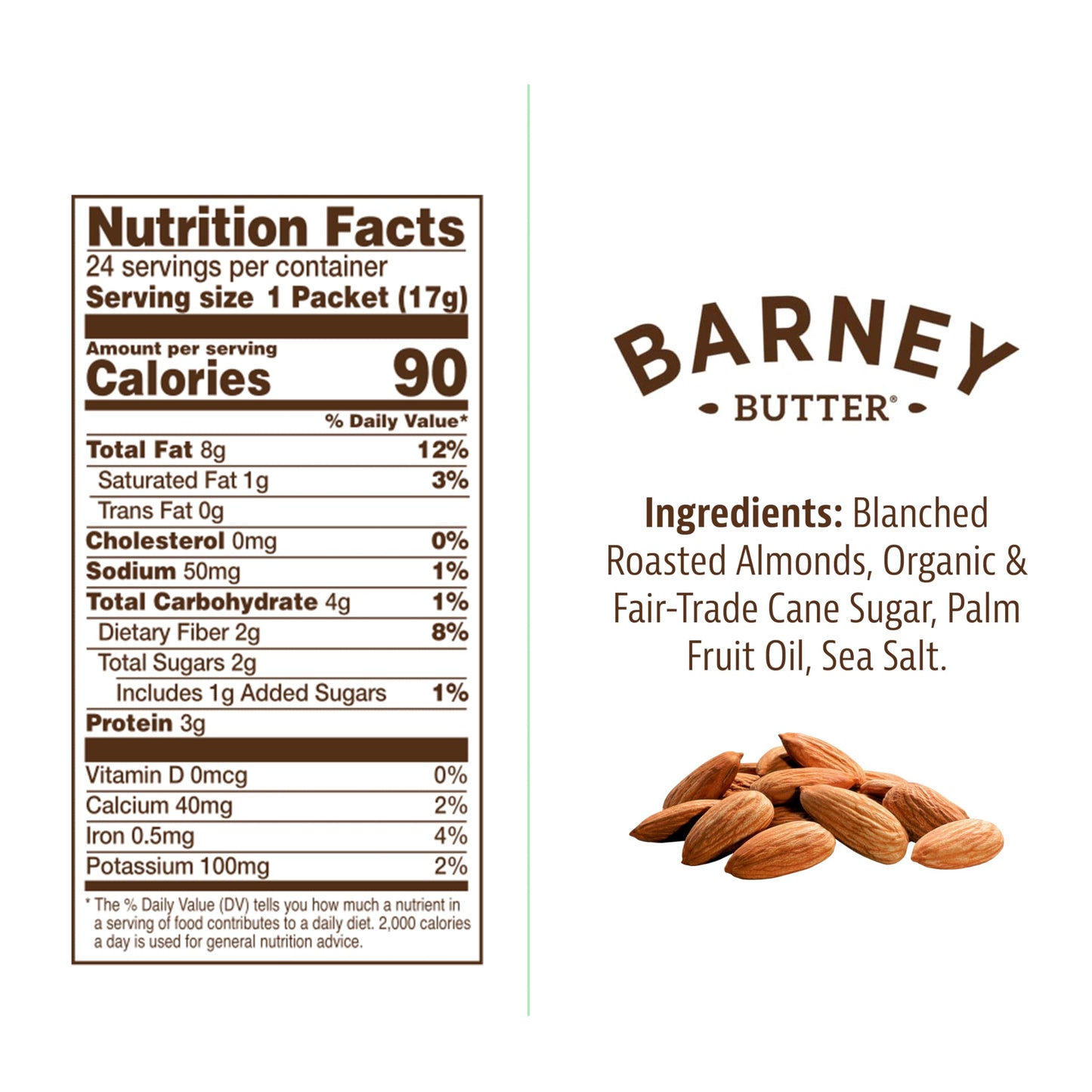 Barney Butter Almond Butter Snack Packs, Smooth, 0.6 Ounce (Pack Of 24), Skin-Free Almonds, Non-Gmo, Gluten Free, Keto, Paleo, Vegan