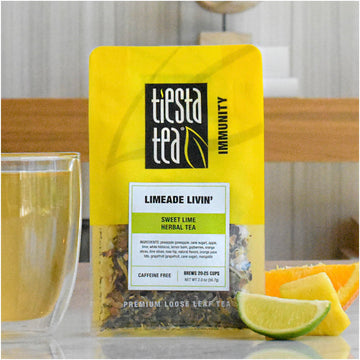 Tiesta Tea - Limeade Livin - Sweet Lime Herbal Tea - Loose Leaf Tea Blend - Non Caffeinated Fruit Tea - Make Hot Or Iced Tea Up