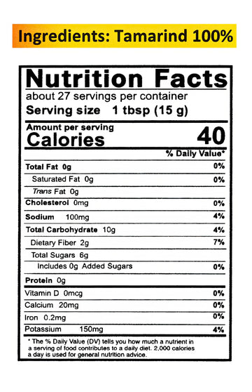 Tamarind Paste Seedless Pulp Cooking Paste 14Oz (400G) - Authentic Thai Flavor Enhancer, Versatile Ingredient, Healthy & Gluten-