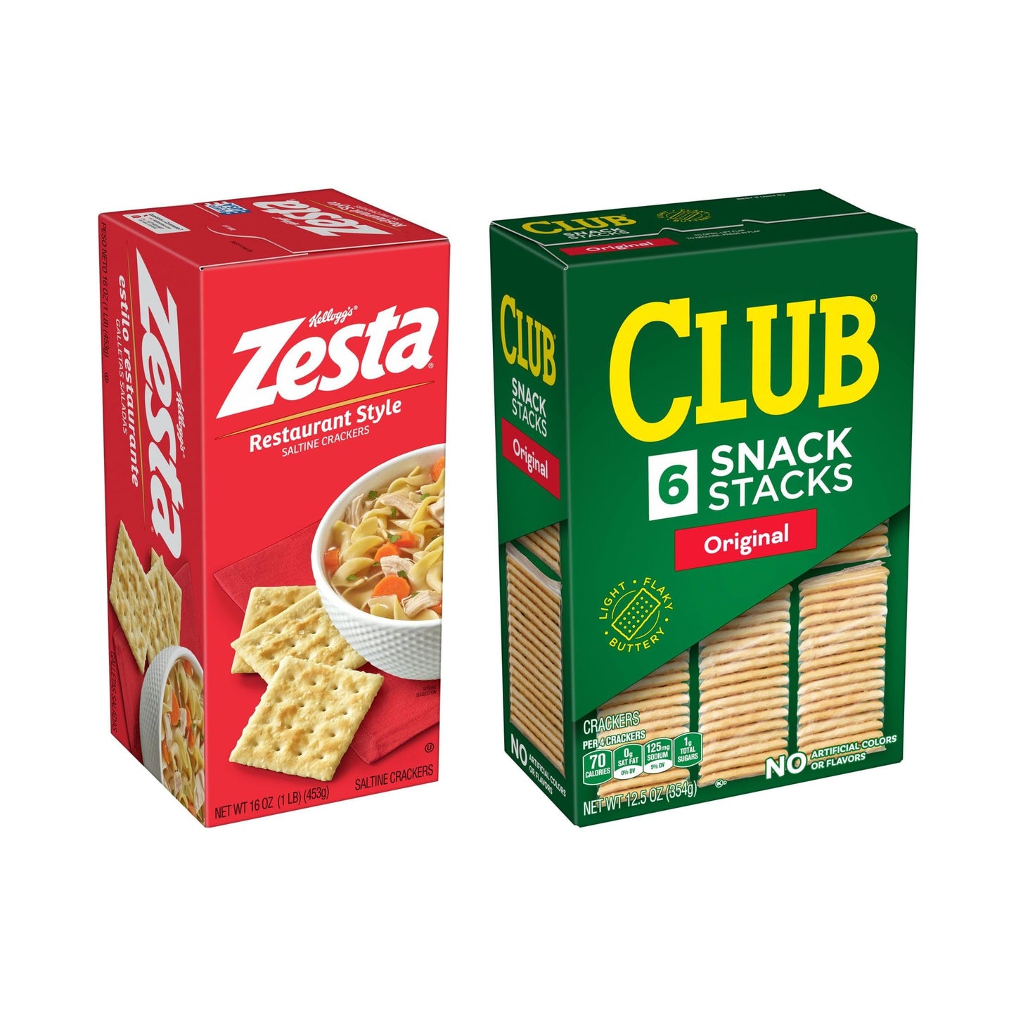 Kelloggs Club And Zesta Crackers, Soup Crackers, Party Snacks, Variety Pack (4 Boxes)