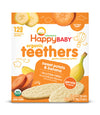 Happy Baby Organics Baby Snacks, Gentle Teething Wafers, Gluten Free & Vegan, Sweet Potato & Banana, 12 Count (Pack Of 6)