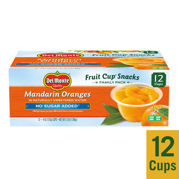 Del Monte, Mandarin Oranges No Sugar Add, 4 Ounce (Pack Of 12)
