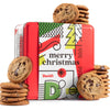 Davids Cookies Gourmet Chocolate Chunk Cookies in Merry Christmas Tin - 1lb, All Natural, No Preservatives, Handmade Gift Basket