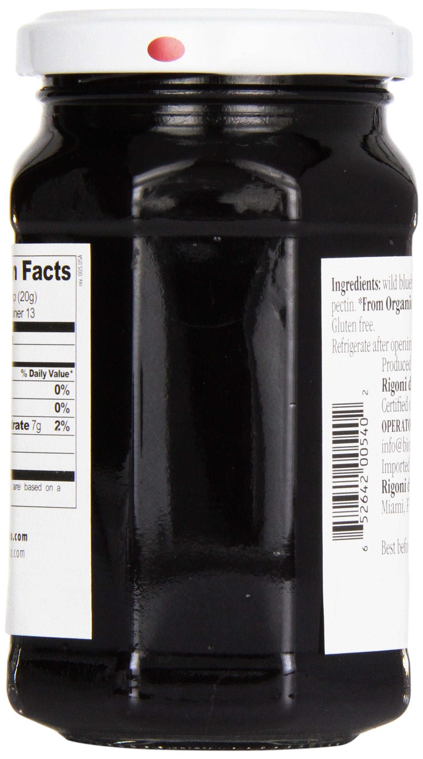 Rigoni Di Asiago Fiordifrutta Organic Fruit Spread, Wild Blueberry, 8.82 Ounce