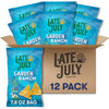 Late July Snacks, Garden Ranch Tortilla Chips, 7.8-oz. Bag (Pack of 12)