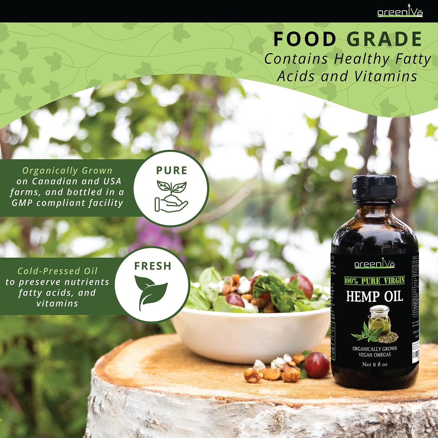 GreenIVe 100% Pure Cold Pressed Vegan Omegas 32 Fl Oz