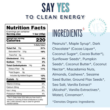 The Yes Bar - Peanut Butter Dark Chocolate - Plant Based Protein, Decadent Snack Bar - Vegan, Paleo, Gluten Free, Dairy Free, Lo