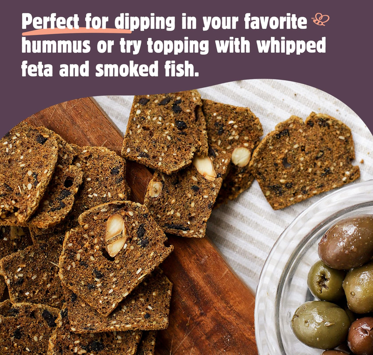 Maine Crisp Olive & Zaatar Snack ers, Gluten Free, 4 Ounce (Pack of 4)