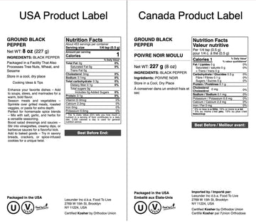 Food To Live Ground Black Pepper 8 Ounces - 100% Pure, The Essential Spice For Flavorful Cooking, Grilling & Baking, Vegan, Kosh