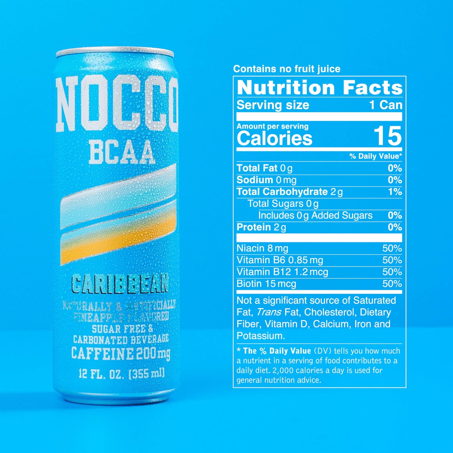 NOCCO BCAA Energy Drink, Sugar Free, 180mg Caffeine, 12 Fl Oz Cans, Pack of 12, Low Calorie Performance Drink