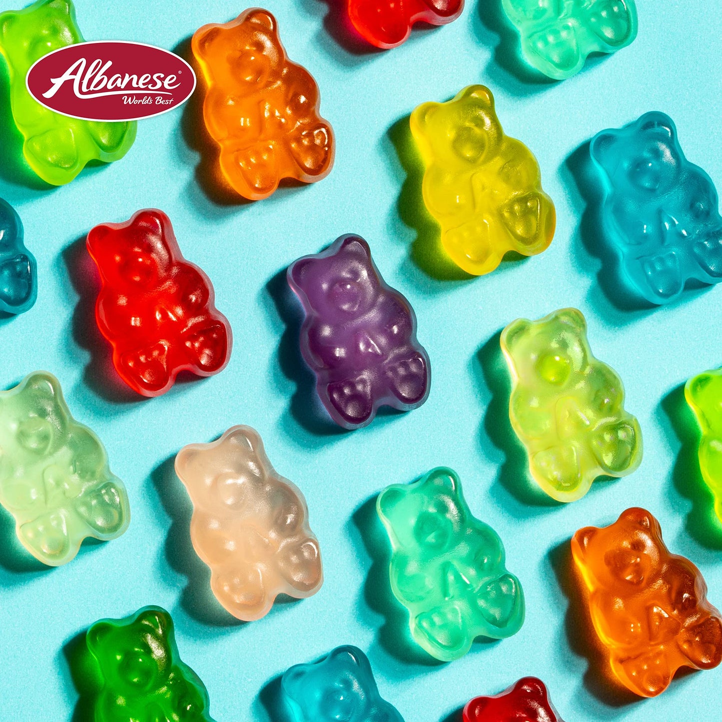 Albanese World's Best 12 Flavor Gummi Bears, 7.5oz Bag of Candy (Pack of 12), Individually Wrapped Soft & Chewy Candy Snacks, Fr