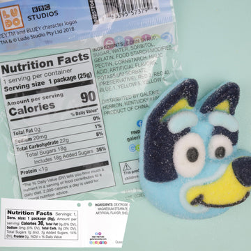 Bluey Candy Dispenser With Marshmallow Treats, Includes Colorful Beads And Character Sweets, 5 Items