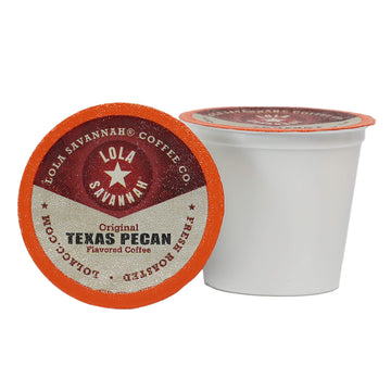 Lola Savannah Texas Pecan Caffeinated Coffee Pods Flavored Coffee In Pod Shaped Containers, 72 Count