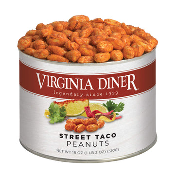 Virginia Diner - Gourmet Street Taco Peanuts (With Cilantro And Lime), 18 Ounce Tin