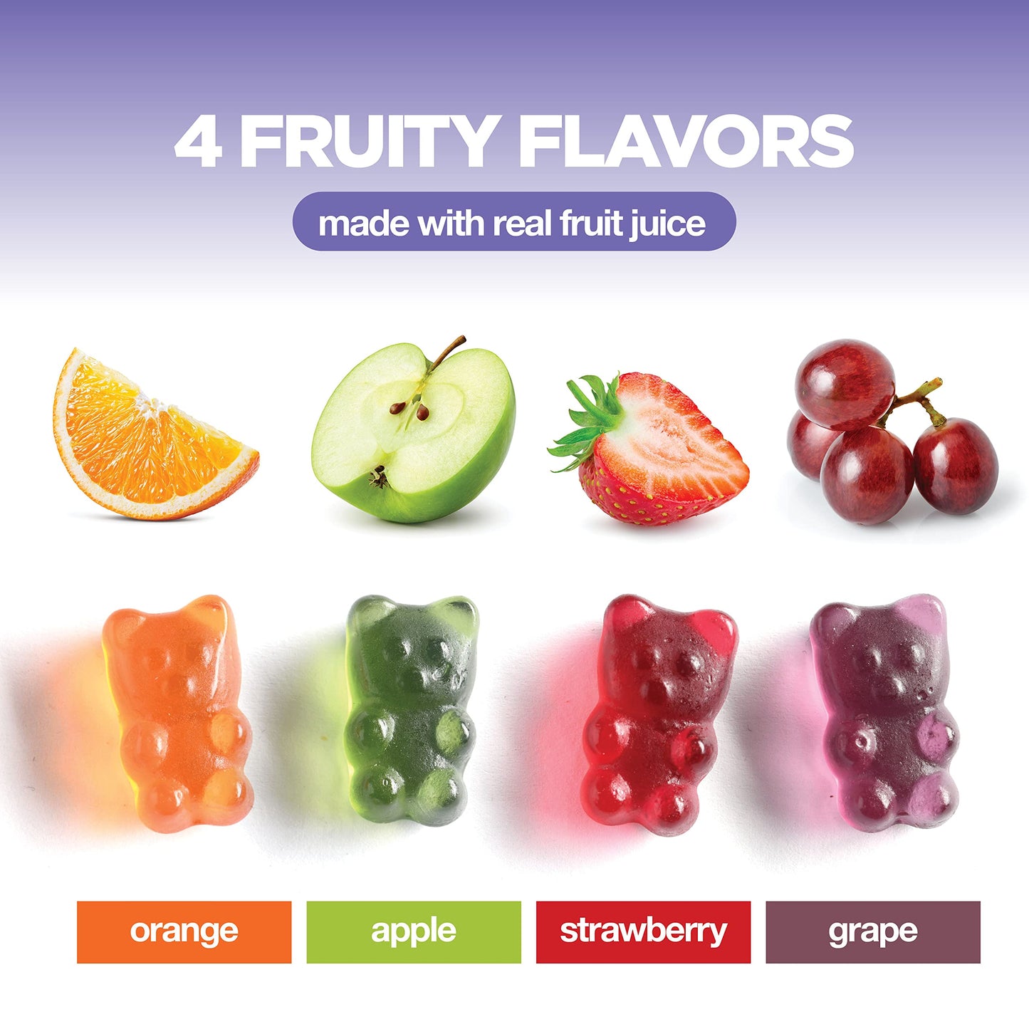 Sugar-Free Gummy Bears - Keto-Friendly Candy with Assorted Fruit Flavors Keto Snacks, Vegan, Gluten-Free, Low Carb, and Sugar-Fr
