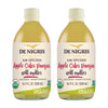 De Nigris Organic Apple Cider Vinegar Raw & Unfiltered, 16.9 Fl Oz (Pack of 2)