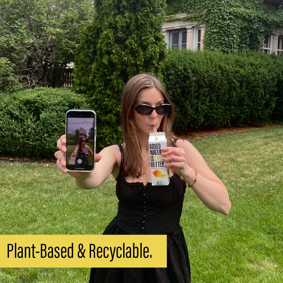 Boxed Water 16.9 Oz. (12 Pack) Mango Flavored Water - Purified Drinking Water In 92% Plant-Based Boxes – Zero Calories & Sugar Free, More Sustainable Than Plastic Bottled Water