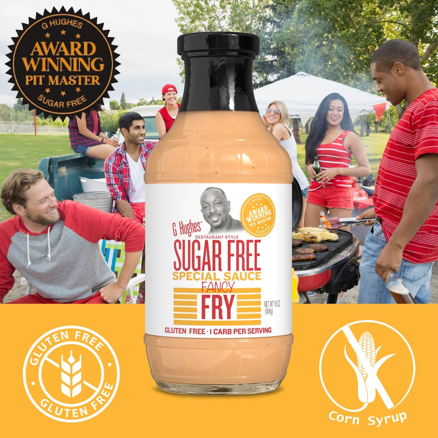 G Hughes Sugar Free Fancy Fry Special Sauce - Sugar Free Burger Sauce, Fry Sauce For French Fries, Gluten Free Secret Sauce, Dip