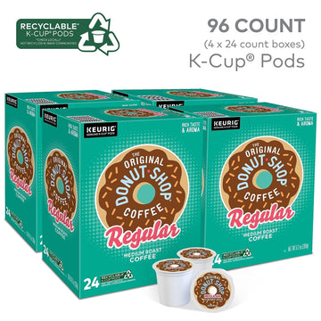 The Original Donut Shop Regular Keurig Single-Serve K-Cup Pods, Medium Roast Coffee, 96 Count (4 Packs Of 24)