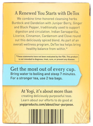 Yogi Tea, Detox, 16 Count
